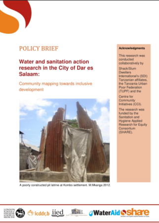 POLICY BRIEF ON WATER AND SANITATION IN DAR ES SALAAM